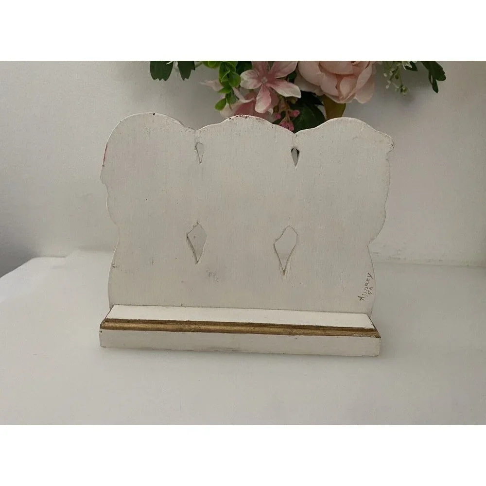 Hand Painted Wood Angels Hand Painted Standing Plaque 7